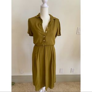 NWT reformation Leigh dress in olive